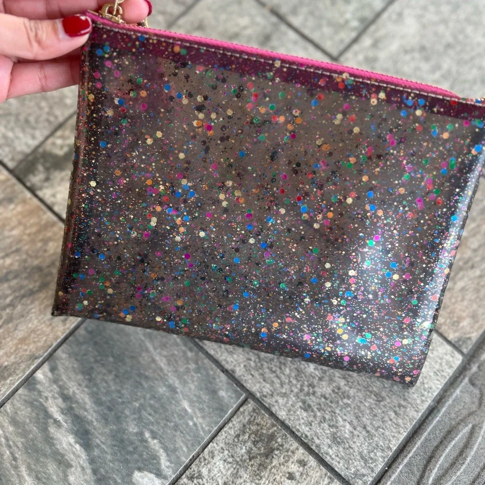 Multicolor Glitter Clutch Bag